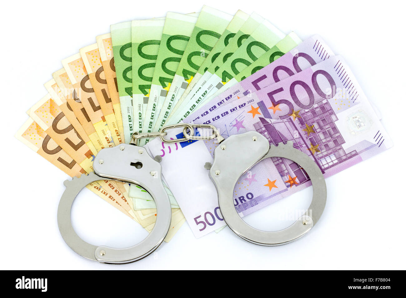 Manette e denaro Foto Stock
