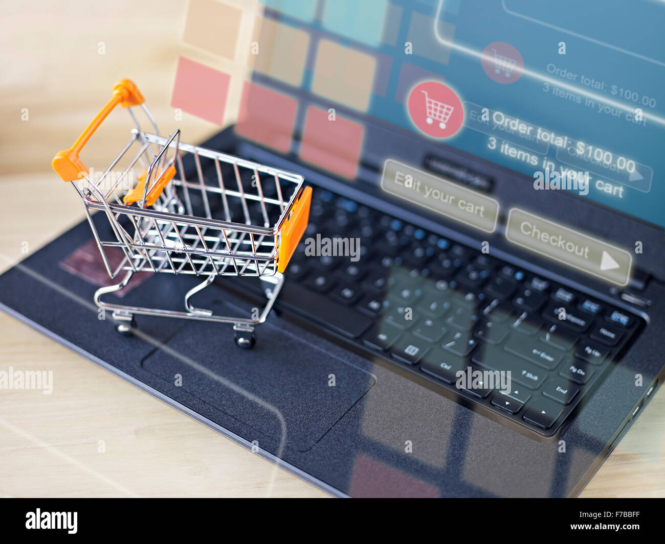 Shopping online e di e-commerce Foto Stock
