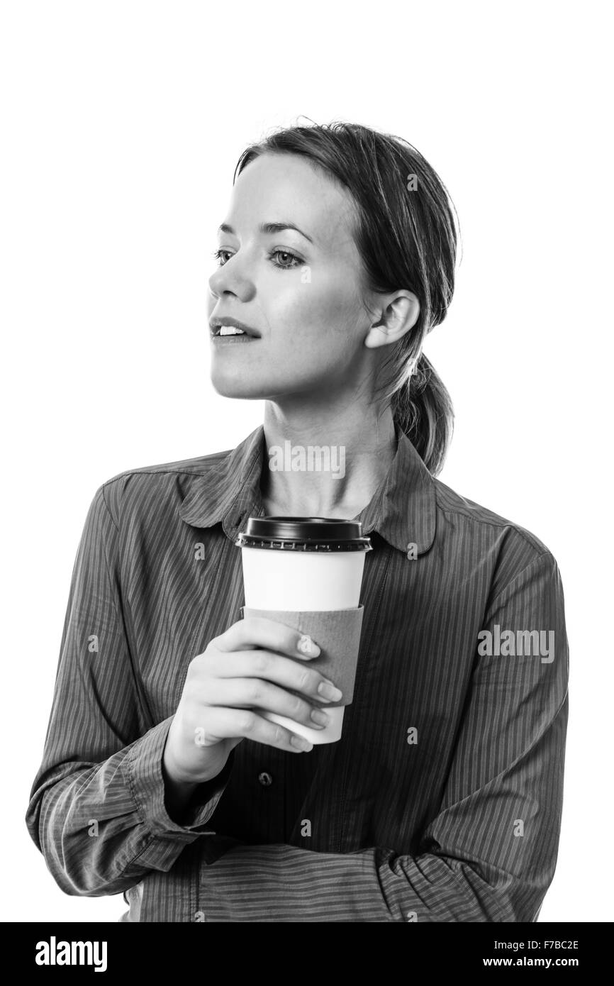Business Woman di andare a bere caffè Foto Stock