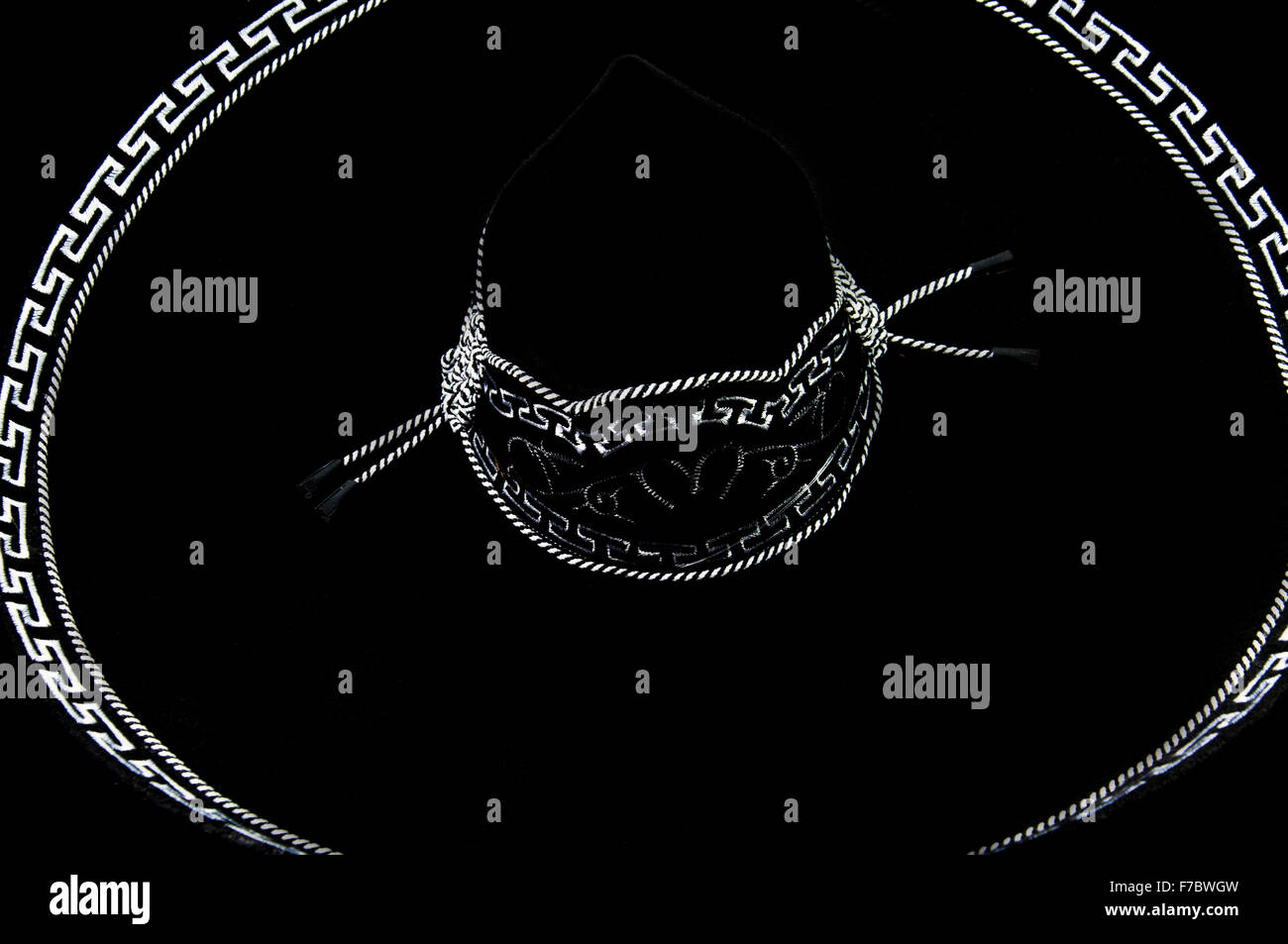 Nero Mexican Hat Foto Stock