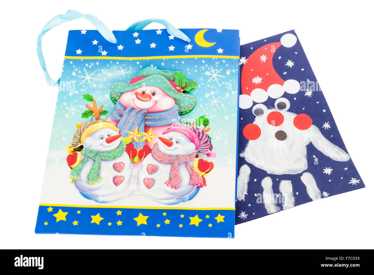 Luminose buste regalo isolato Foto Stock