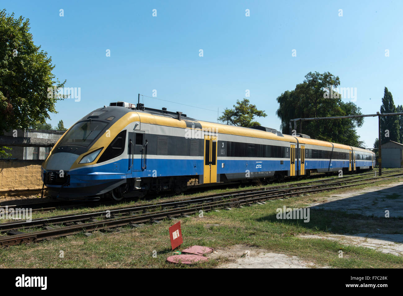 Moderno Treno ad alta velocità, CFM deposito dei treni, Chisinau Foto Stock