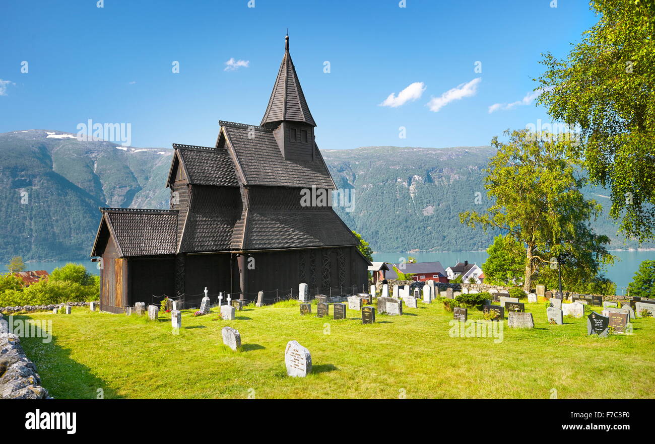 Chiesa di Urnes, Unesco, Norvegia Foto Stock