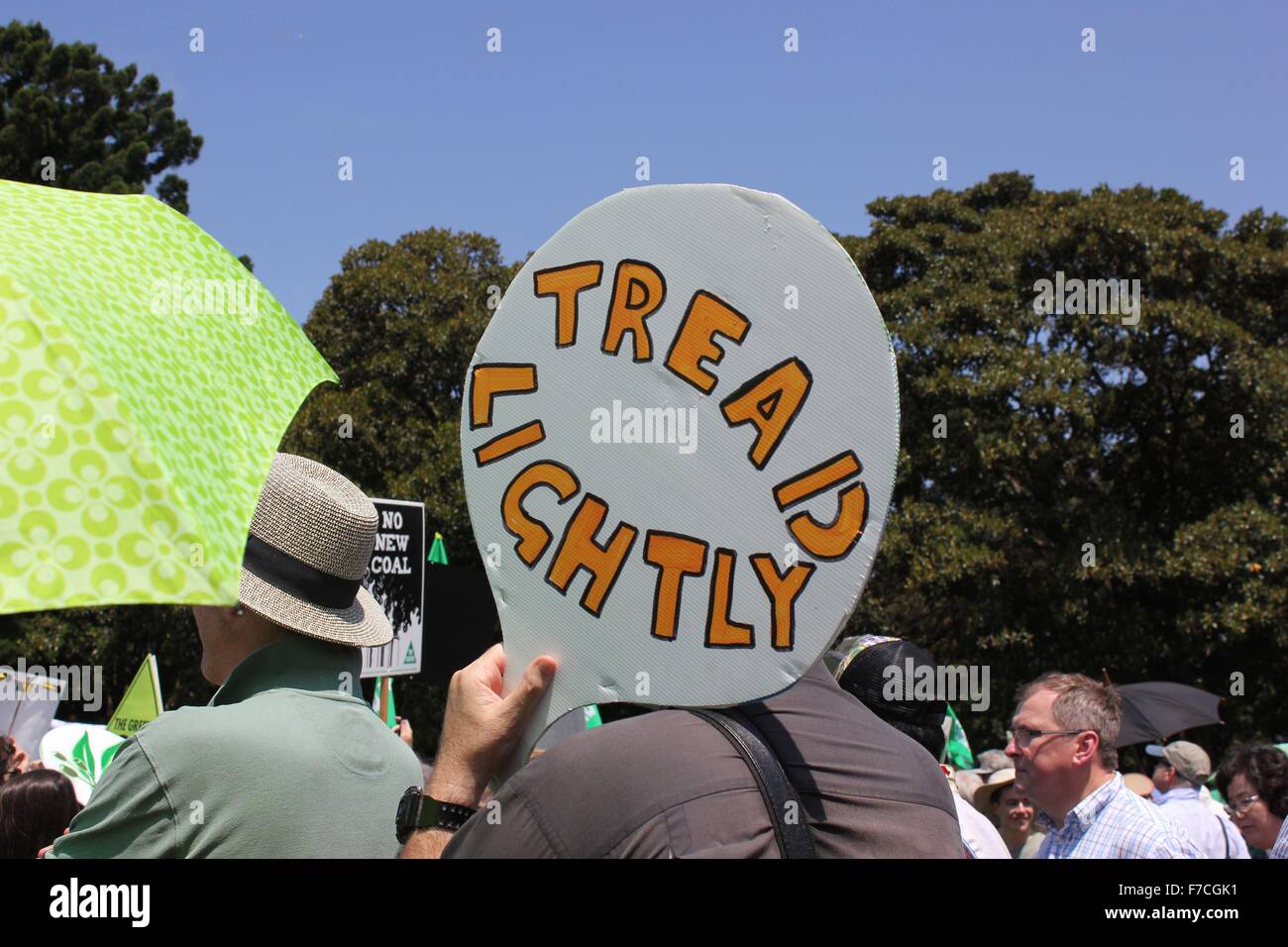 Persone di cambiamento climatico marzo a Sydney in Australia Foto Stock