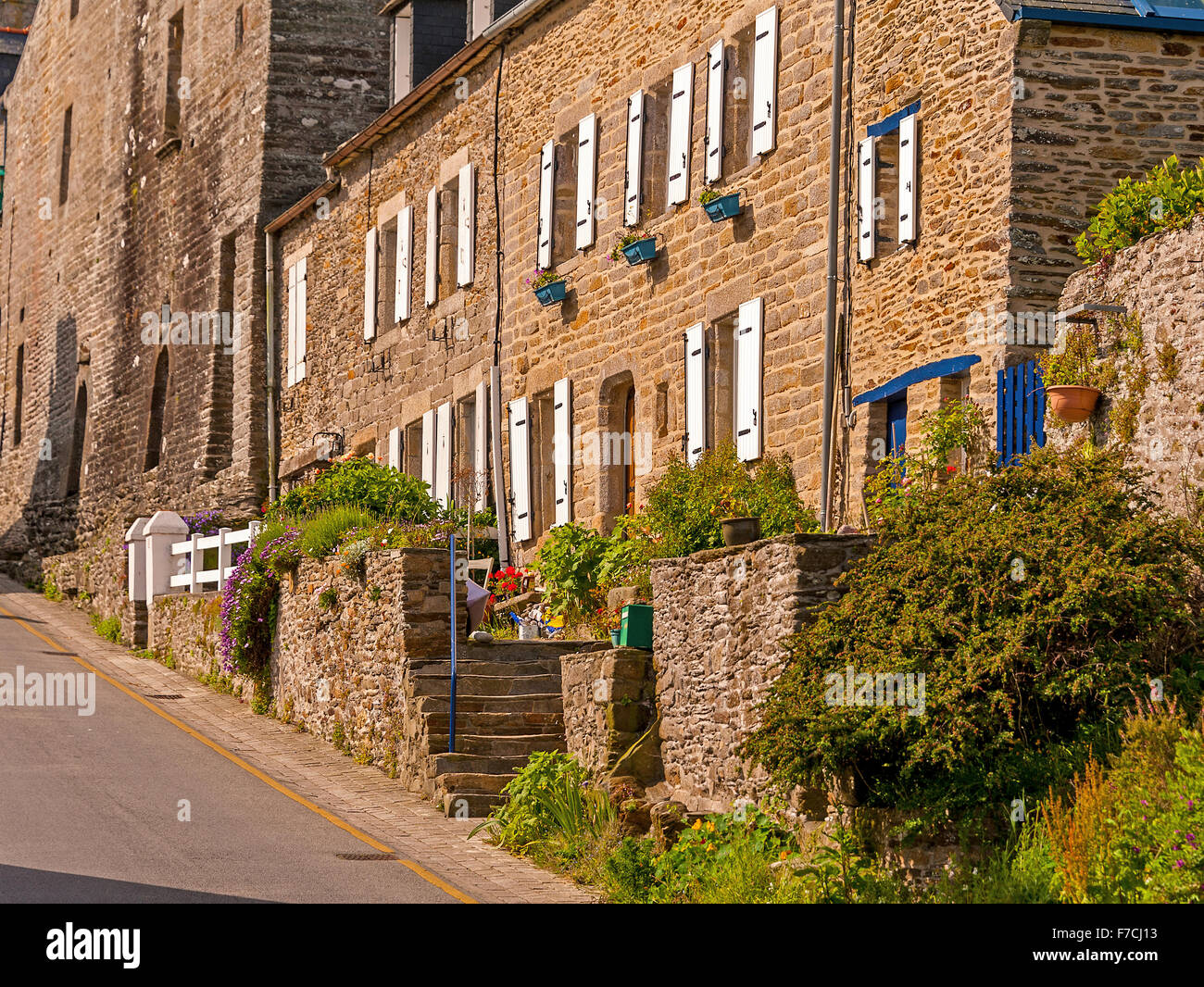 Casa tipica, Bretagna Francia Foto Stock