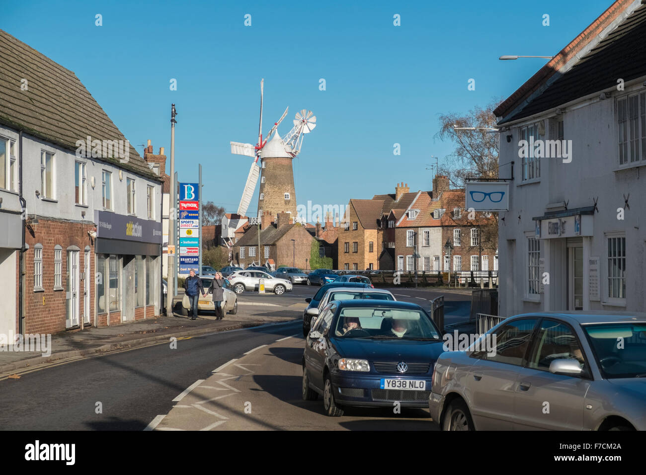 Maud promuovere cinque il mulino a vento di vela, Willoughby Road, Skirbeck, Boston, Lincolnshire, England Regno Unito Foto Stock