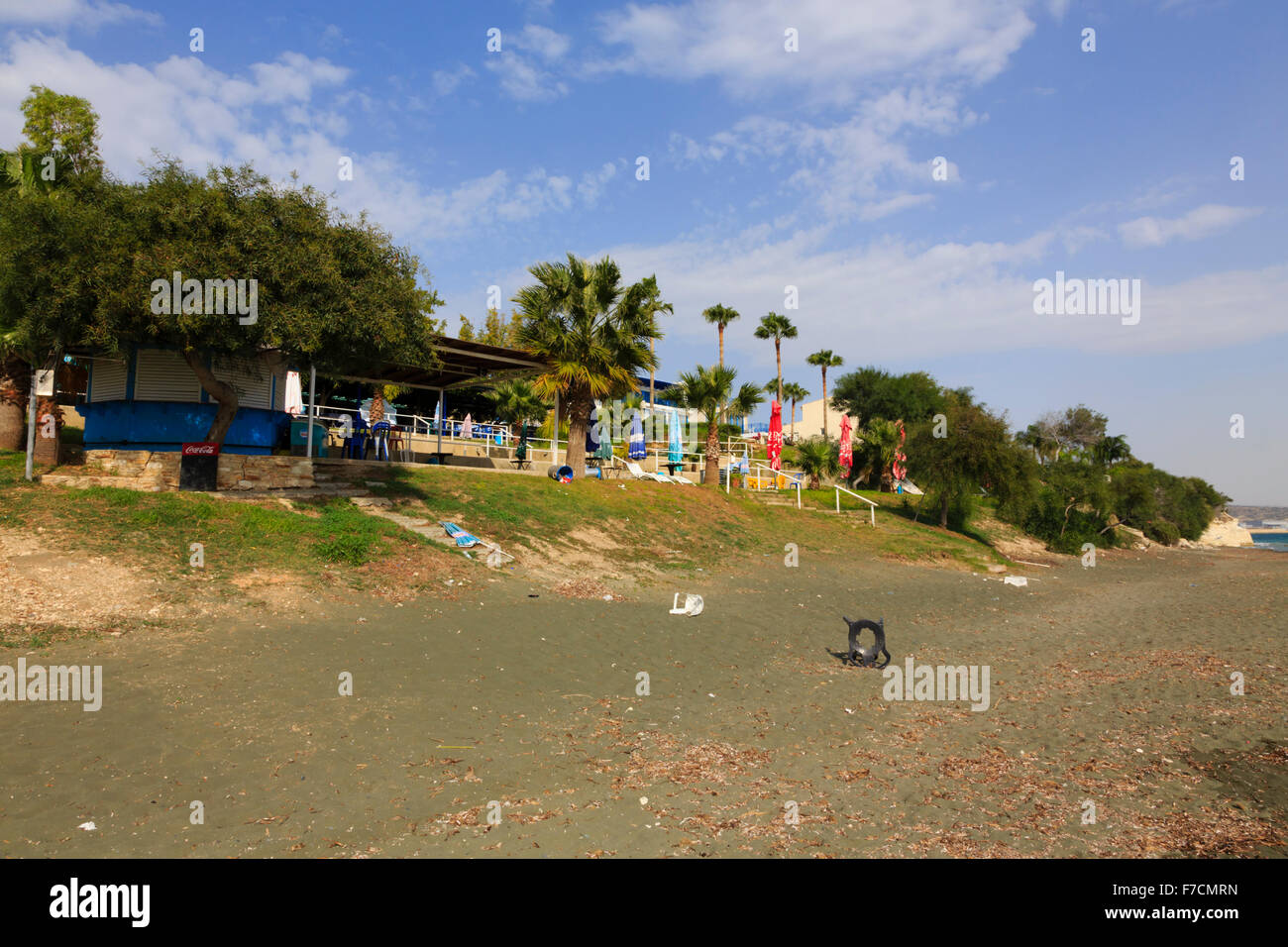 I governatori spiaggia di Limassol, Cipro. Foto Stock