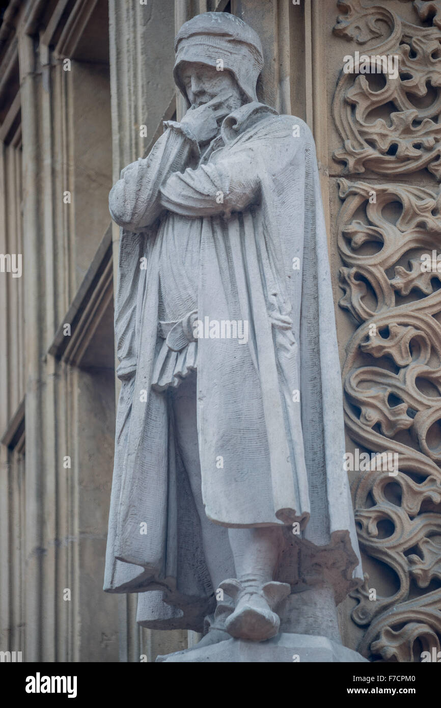 Il cittadino della scultura gotica dal vecchio Municipio Wroclaw Foto Stock