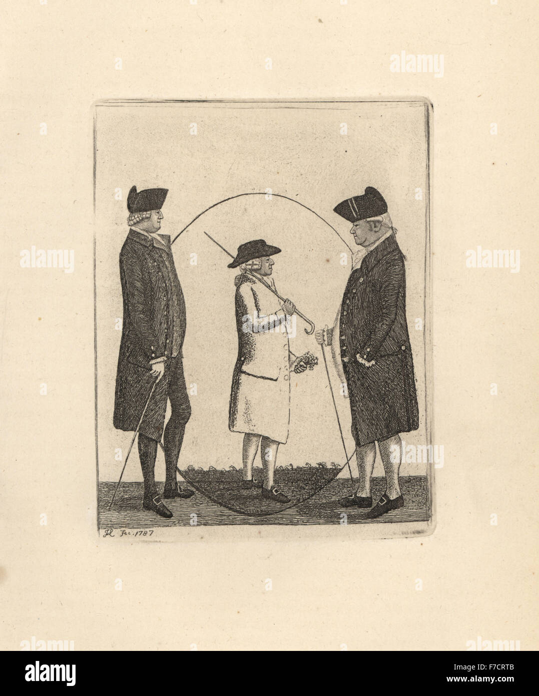 Signore Rockville, il dottor Adam Smith, autore della ricchezza delle nazioni, e Commissario George Brown. Incisione su rame di John Kay da una serie di ritratti di originale e la caricatura acqueforti, Hugh Paton, Edimburgo, 1842. Foto Stock