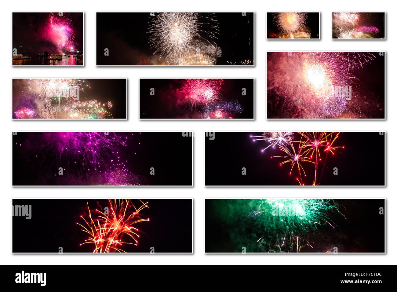 Capodanno collage Foto Stock