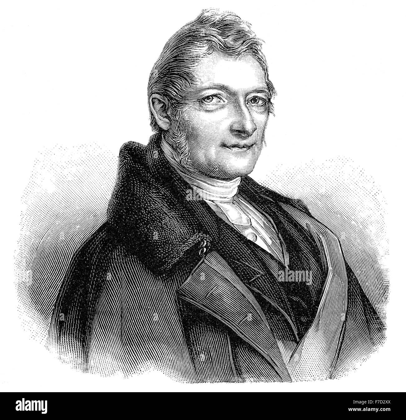 Franz Xaver Gabelsberger, 1789-1849, un inventore tedesco di una stenografia sistema di scrittura, Franz Xaver Gabelsberger, 1789-1849, der E Foto Stock