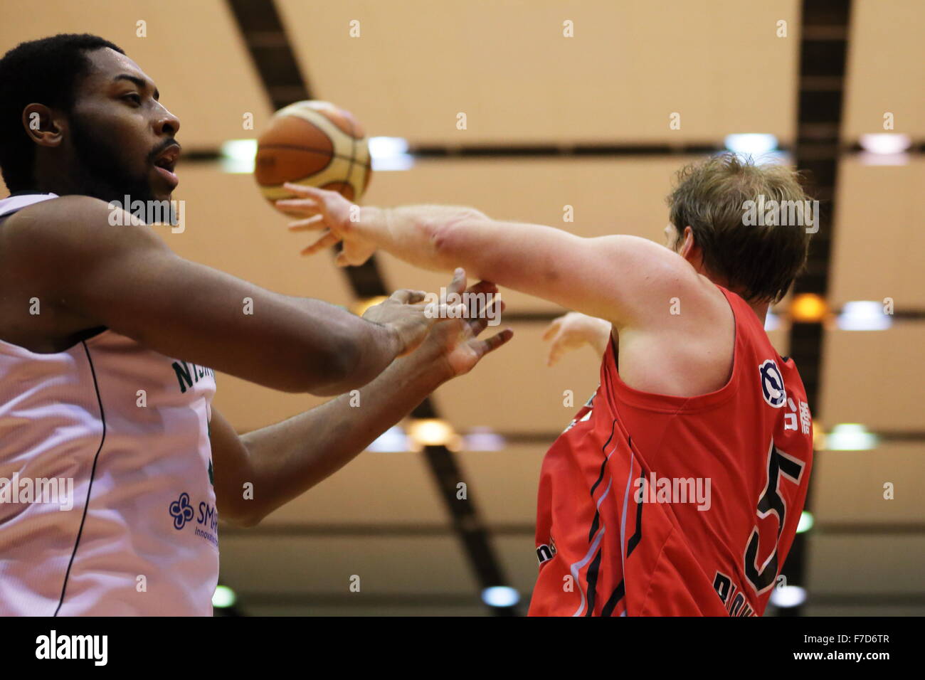 Vista generale, 29 novembre 2015 - Basket : National Basketball League 'NBL' 2015-2016 tra getti di Chiba 99-69 Nishinomiya cicogne in città Yachiyo palestra, Chiba, Giappone. (Foto di AFLO SPORT) Foto Stock