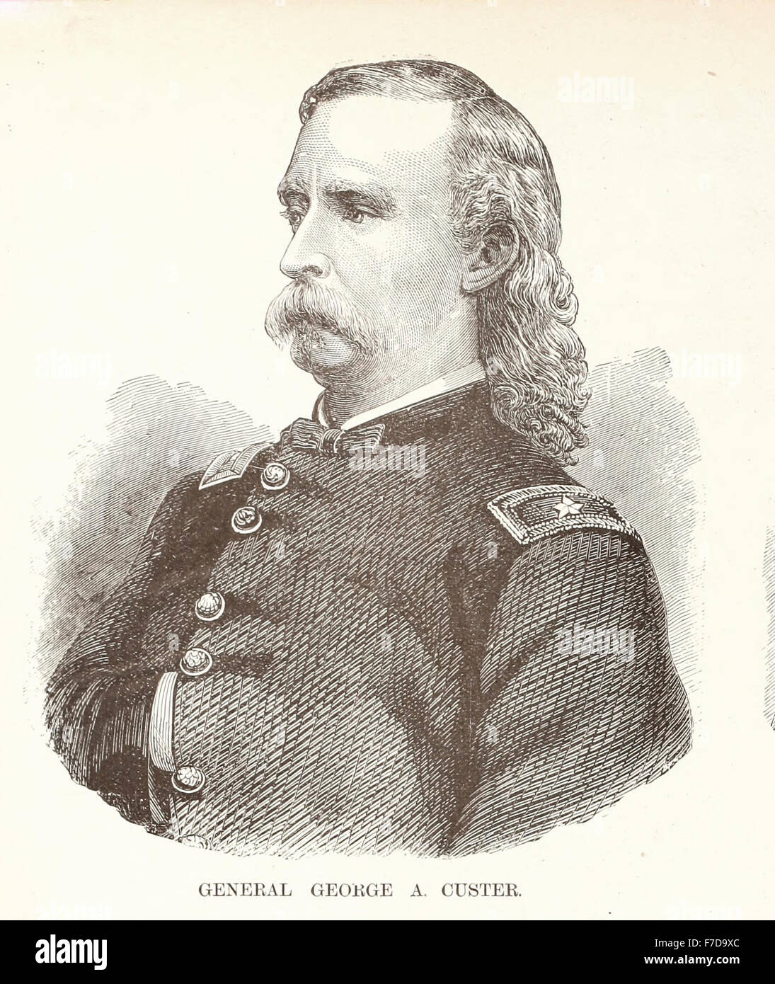 Generale George Armstrong Custer al momento dell'USA GUERRA CIVILE Foto Stock