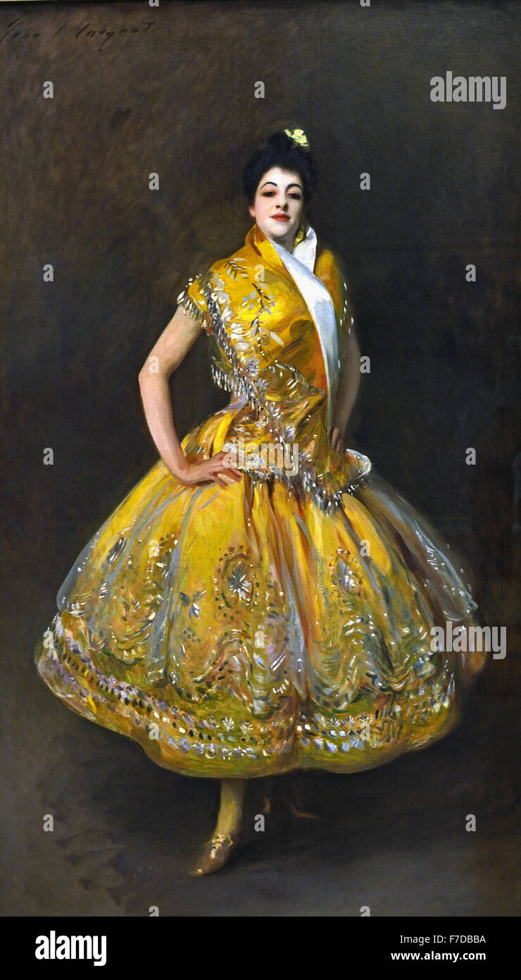 La Carmencita 1890 John Singer Sargent 1856 -1925 UK Regno Unito Inghilterra inglese British Bretagna( Spanish dancer che ha avuto luogo a Parigi presso il Champ de Mars nel 1889 a New York, a Koster e Bial's Music Hall nel 1890, e Londra ) Foto Stock