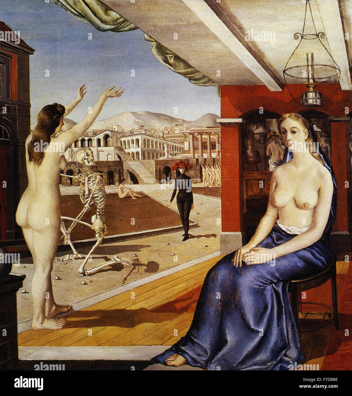 Paul Delvaux chiamata - Pittura - XX secolo - belga - Surréalisme - nudo Call - Arte 6pittura - XX secolo - belga - Surréalisme - - Foto Stock