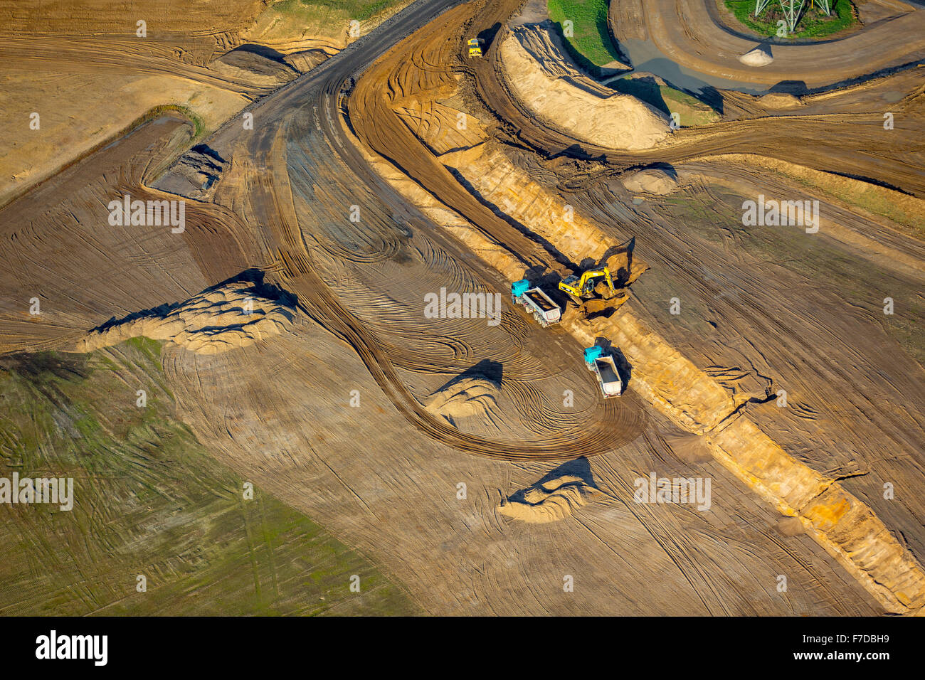Conversione di Emschermündung, bocca di Emscher nel fiume Reno di Dinslaken, Rhein, Dinslaken, regione della Ruhr, Foto Stock