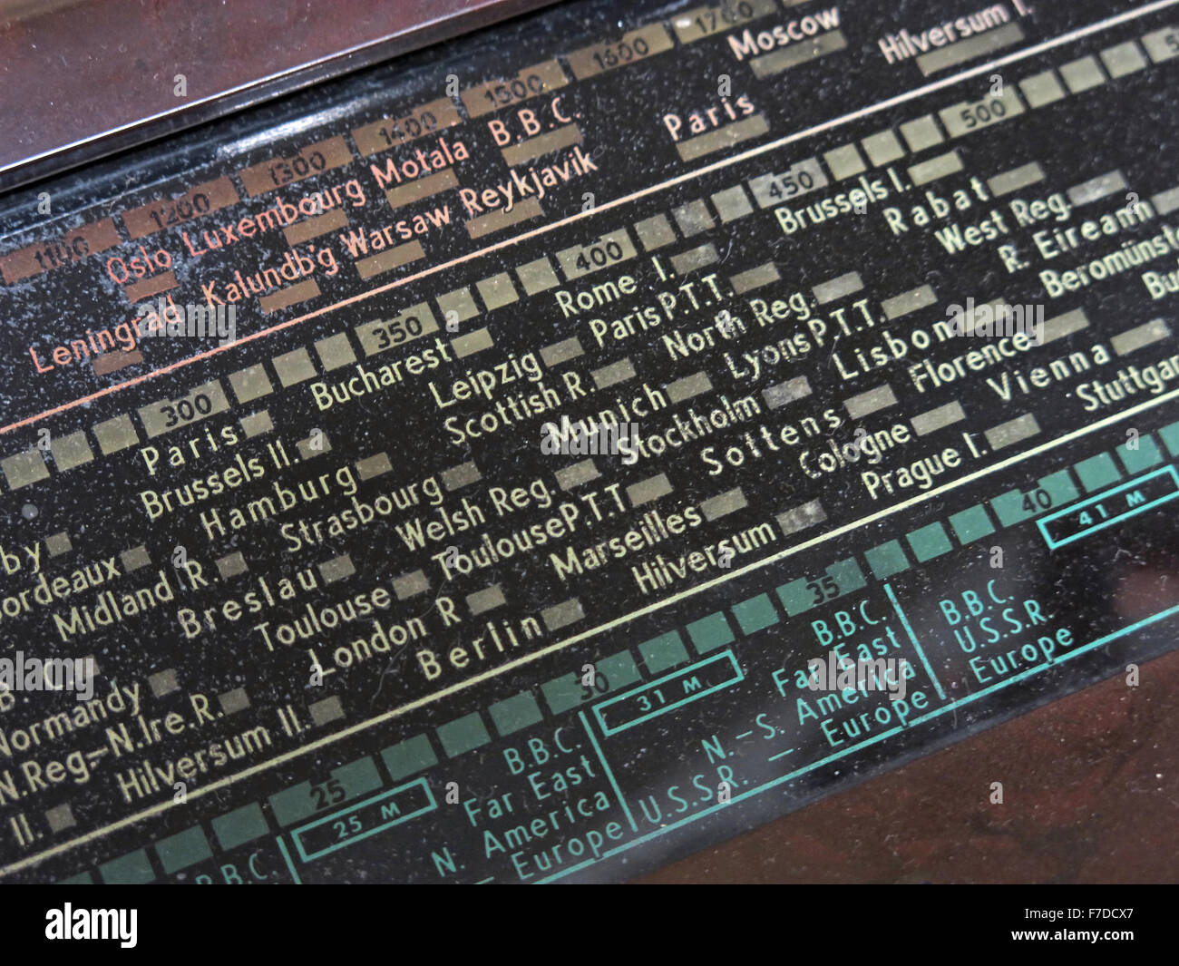 Valvola vintage radio stazione wireless città di guida Foto Stock