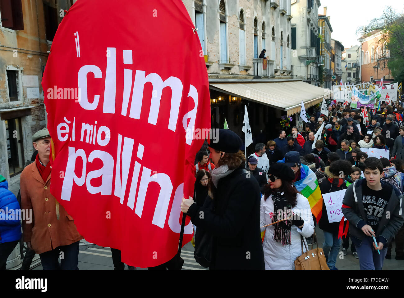 Venezia, Italia. Il 29 Novembre, 2015. Il clima globale di marzo - Ferdinando Piezzi Credito: Ferdinando Piezzi/Alamy Live News Foto Stock