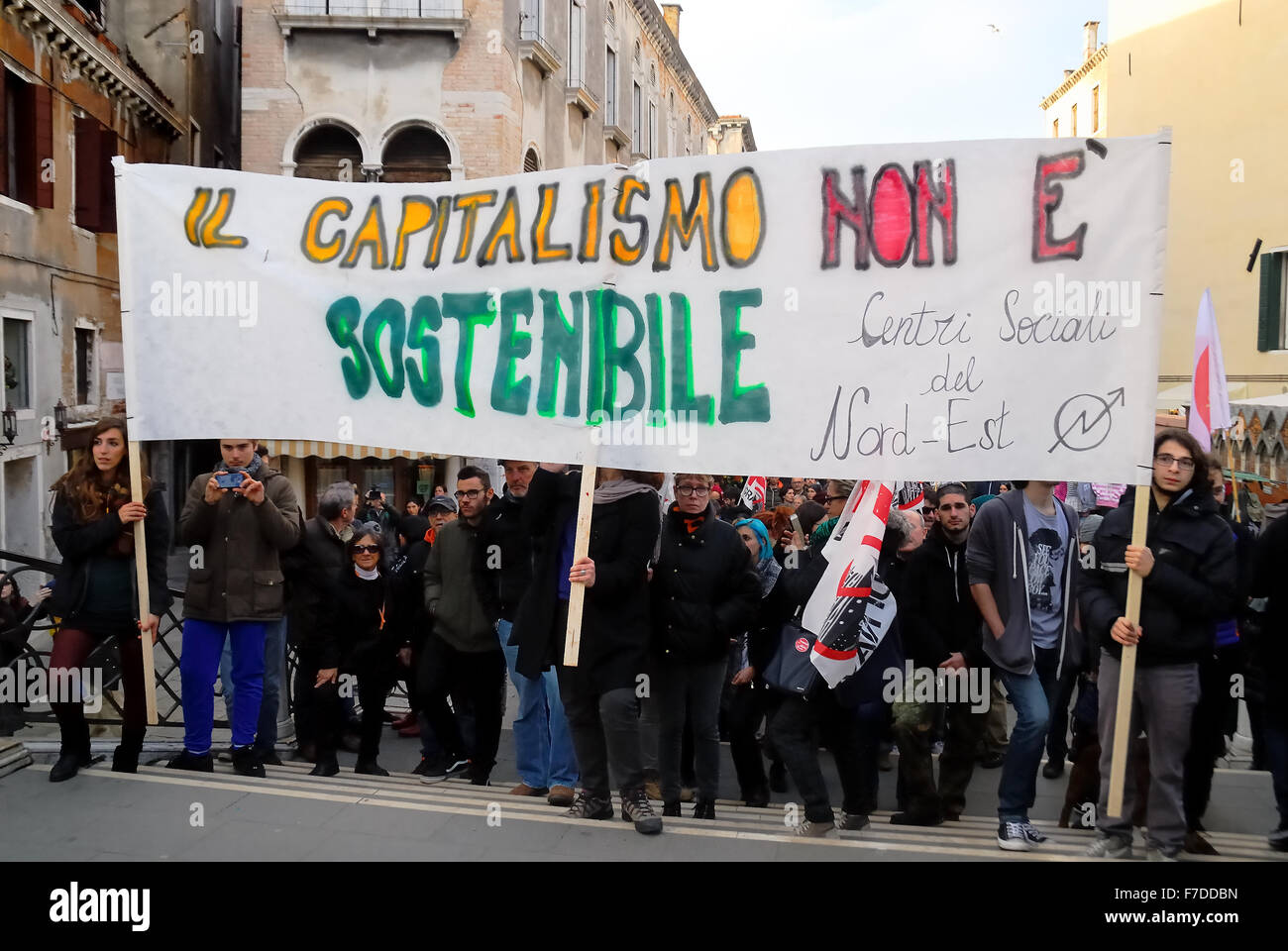 Venezia, Italia. Il 29 Novembre, 2015. Il clima globale di marzo - Ferdinando Piezzi Credito: Ferdinando Piezzi/Alamy Live News Foto Stock