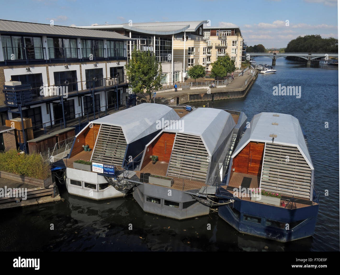 Houseboats Kingston upon Thames, London, England, Regno Unito due camera da letto Foto Stock