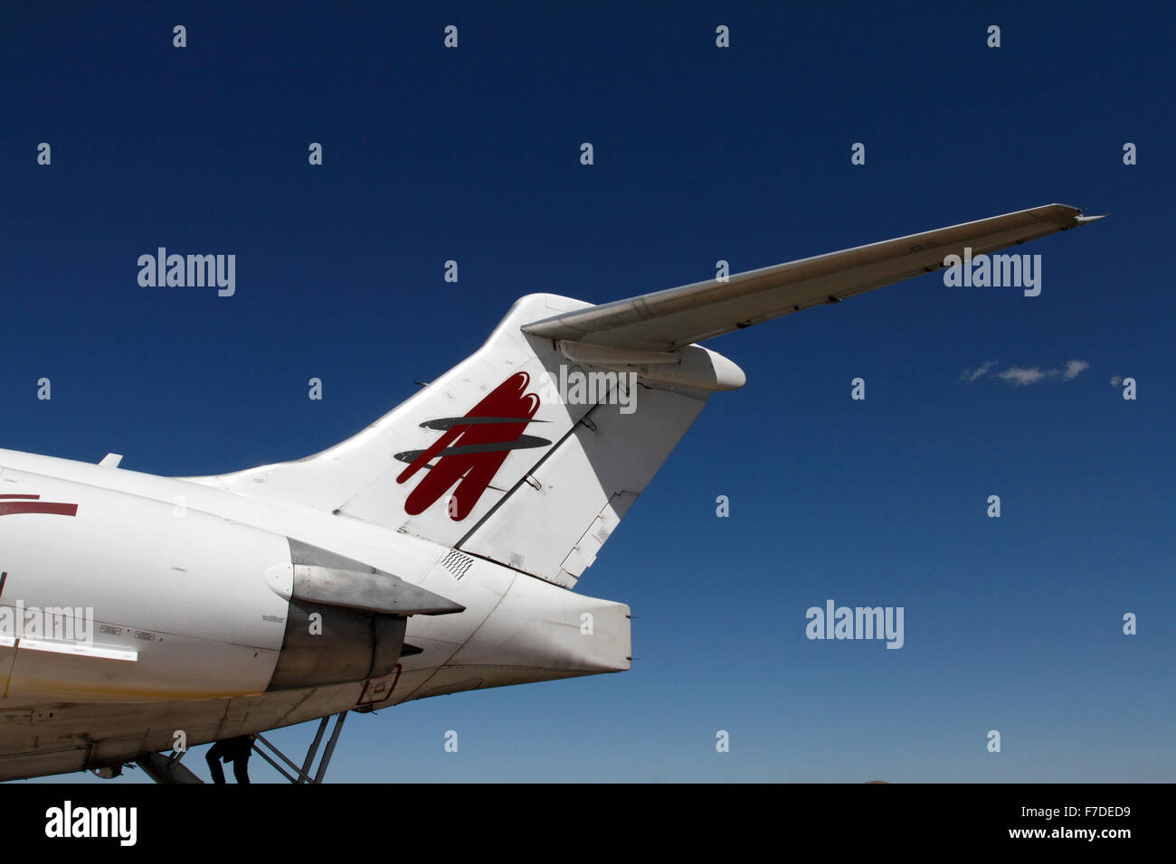 Andes aereo aereo a Puerto Madryn aeroporto, Chubut Provincia, Patagonia, Argentina Foto Stock