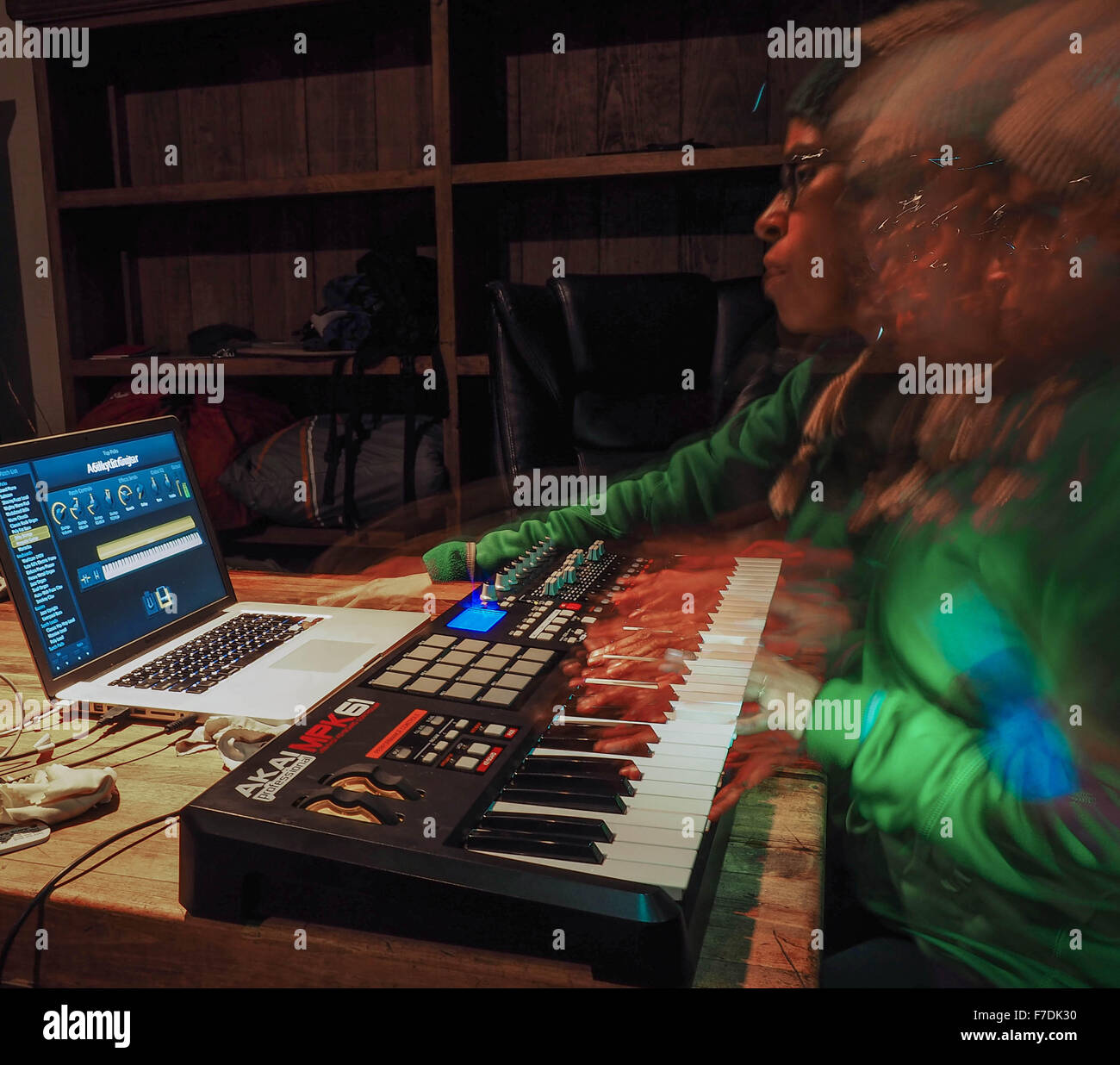 Che stabilisce le tracce Foto Stock