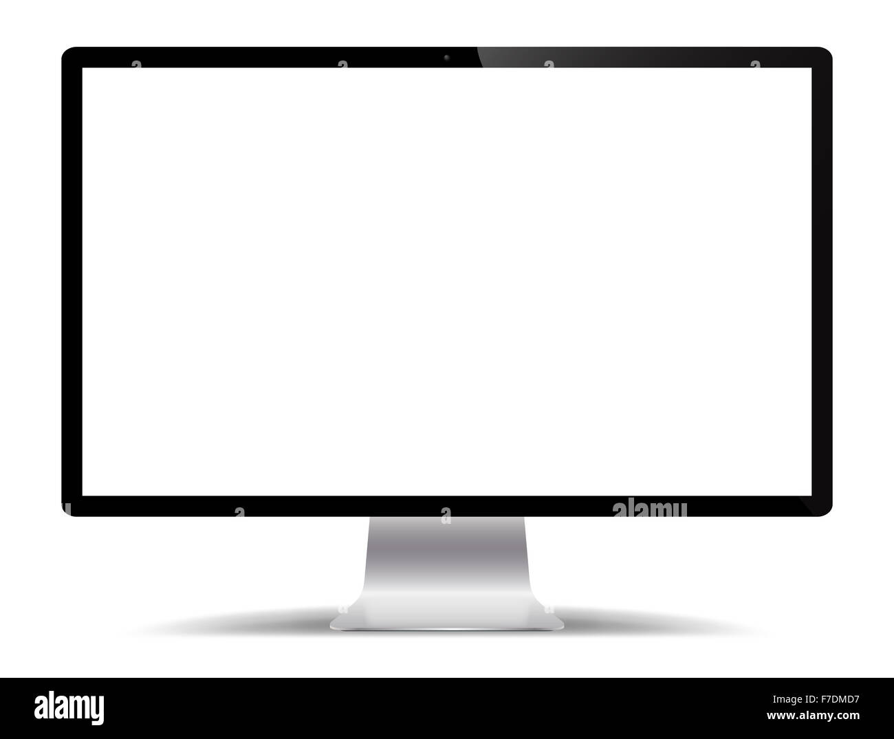 Una realistica sullo schermo del computer isolati su sfondo bianco Foto Stock