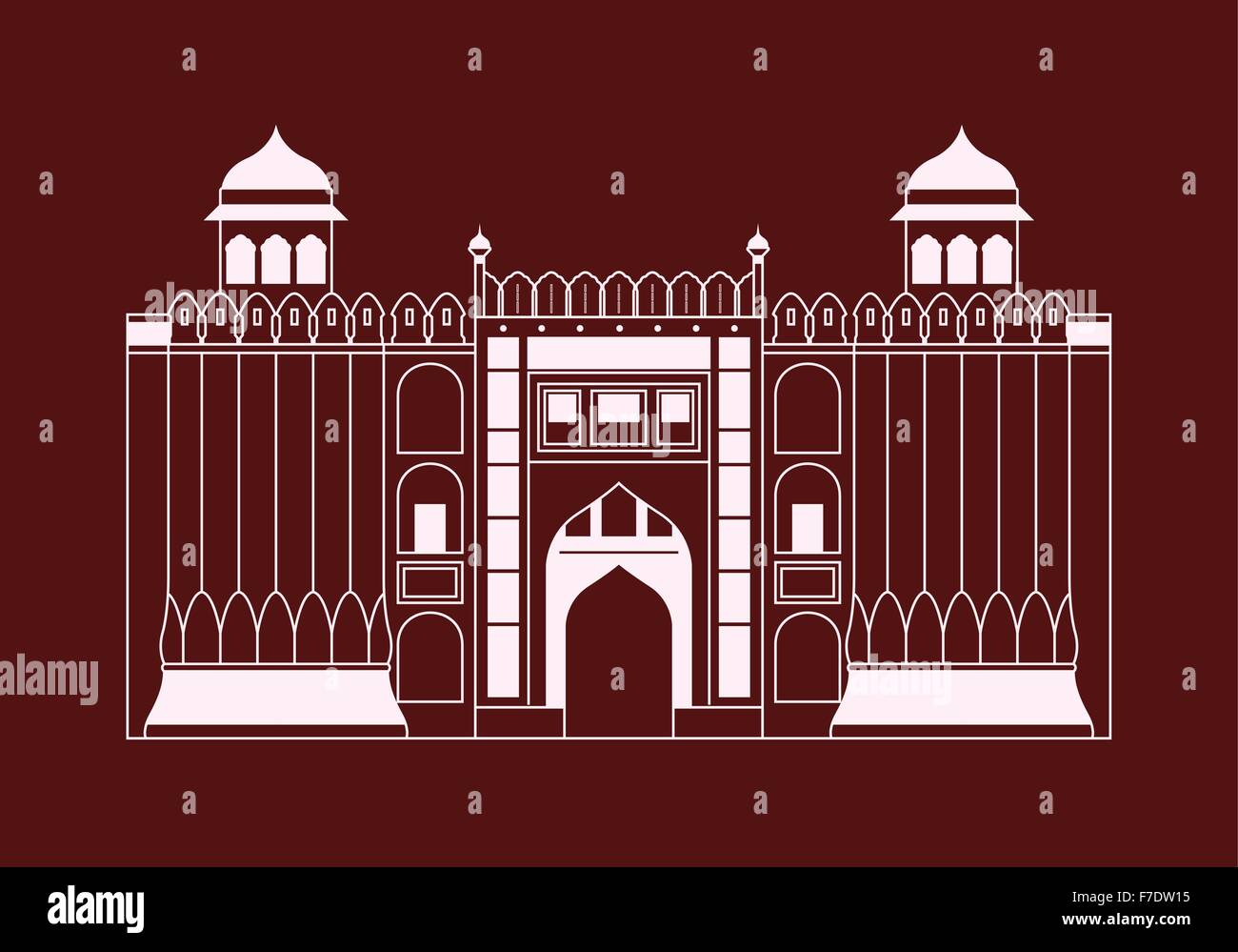 Lahore Fort Illustrazione Vettoriale