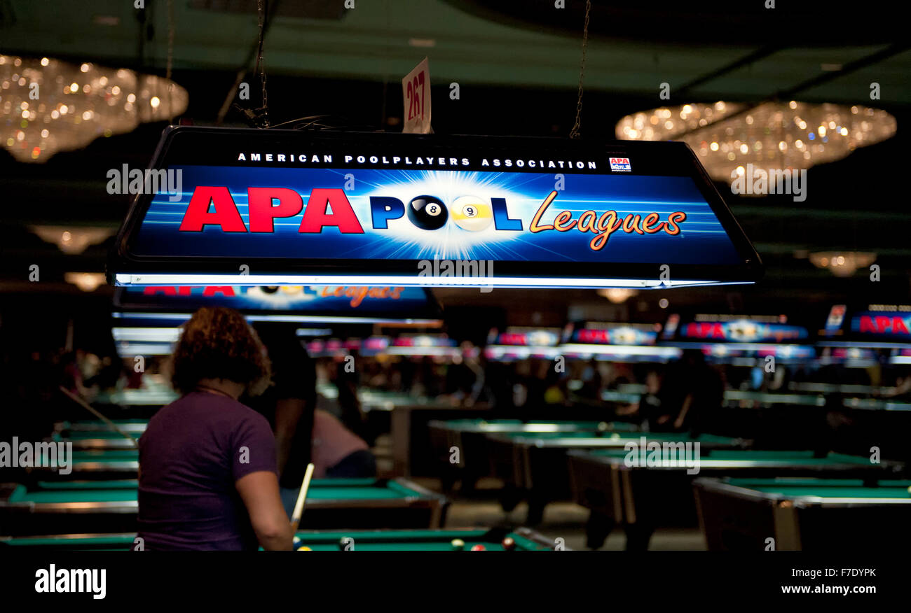 Il Pool americano giocatori Association (APA) torneo nazionale al Westgate Hotel e Casinò di Las Vegas, Nevada Foto Stock