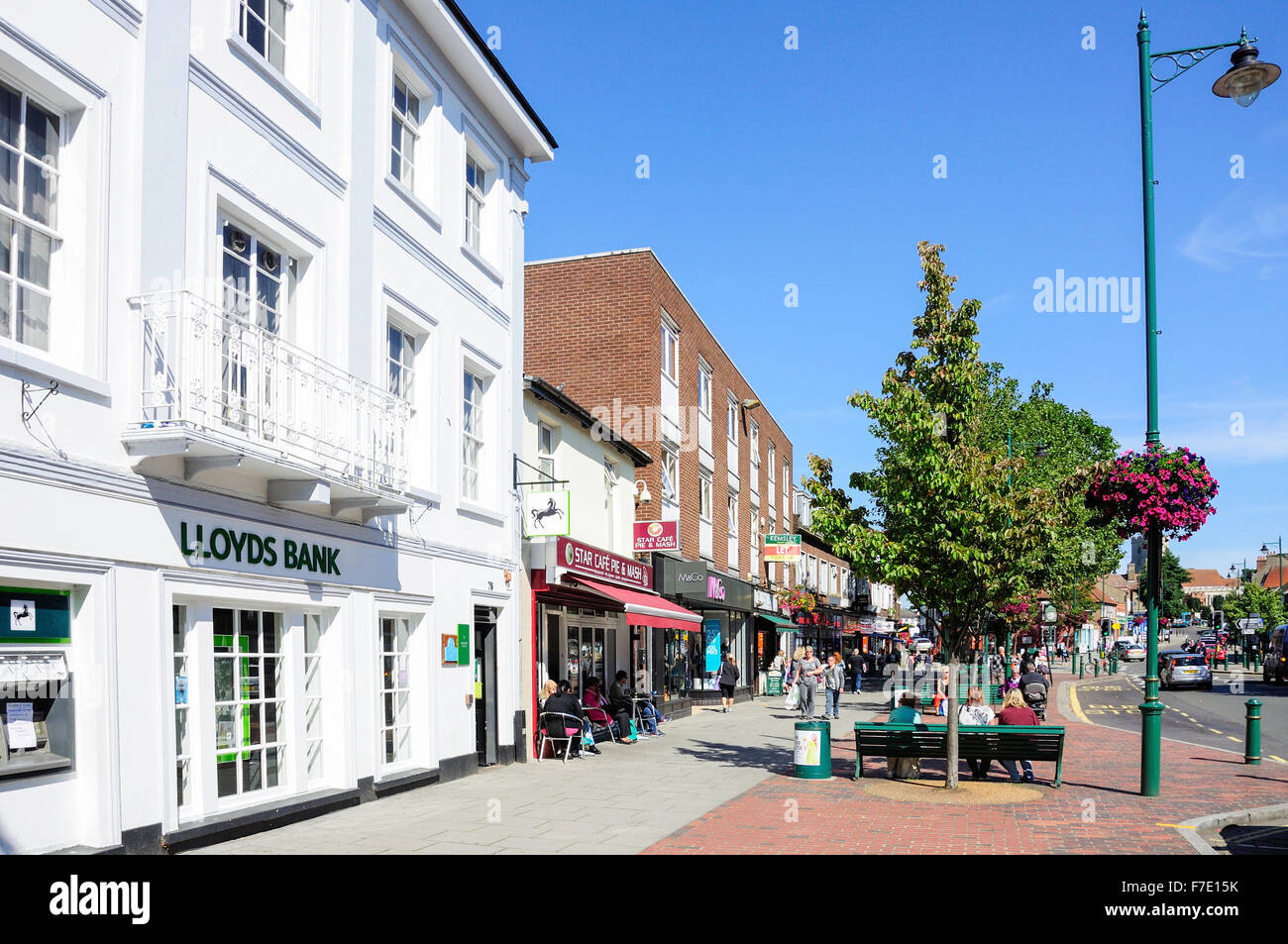 High Street, Rayleigh Essex, Inghilterra, Regno Unito Foto Stock