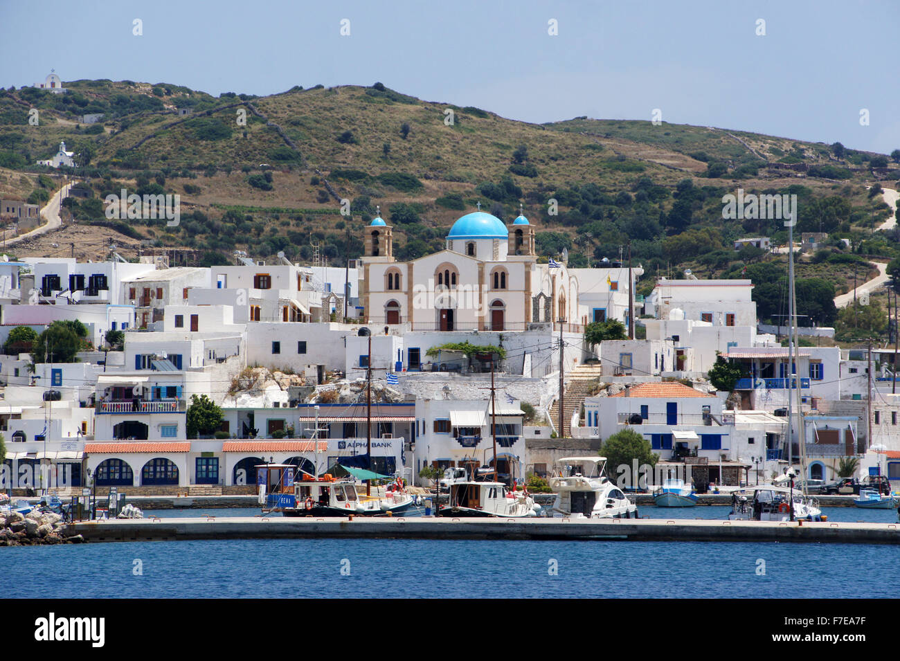 Città Lipsi su isola di Lipsi, Isole Dodedkanes, Grecia Foto Stock