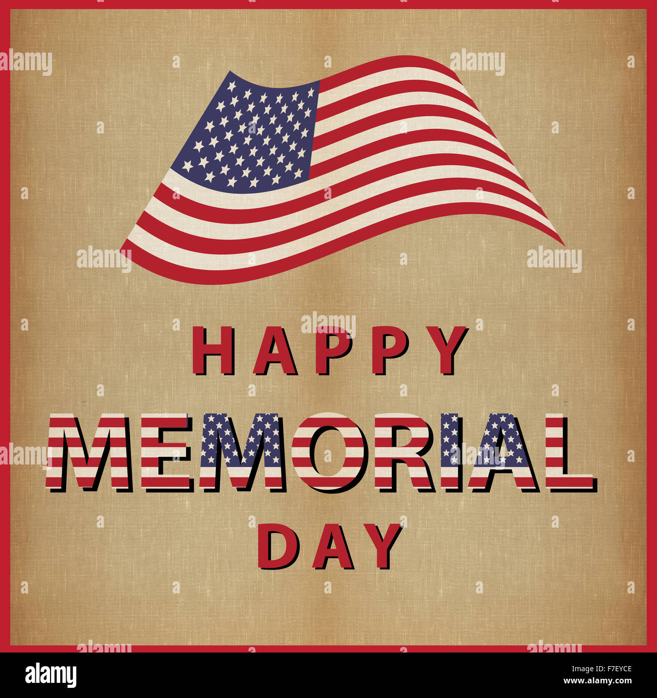 Happy memorial day usa stile vintage Foto Stock