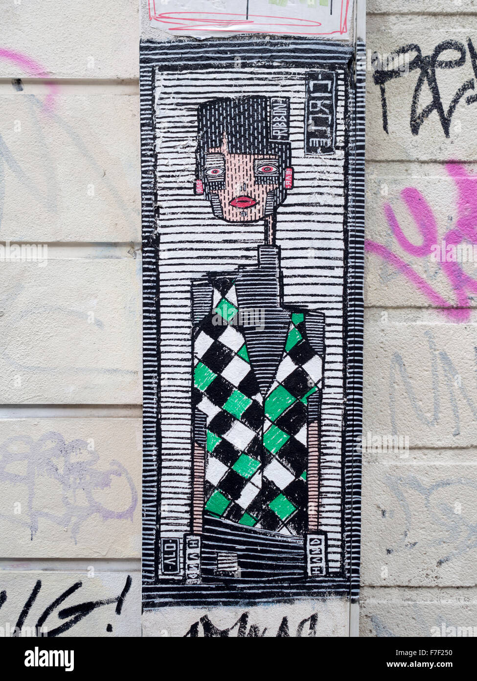 Arte di strada da Alo in Brick Lane nella zona est di Londra Foto Stock