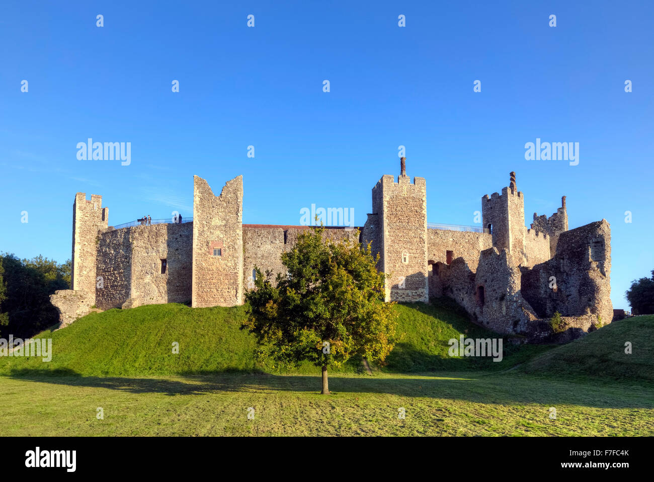 Il castello di Framlingham, Framlingham, Suffolk, Inghilterra, Regno Unito Foto Stock