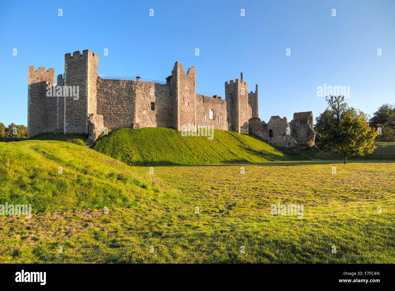 Il castello di Framlingham, Framlingham, Suffolk, Inghilterra, Regno Unito Foto Stock