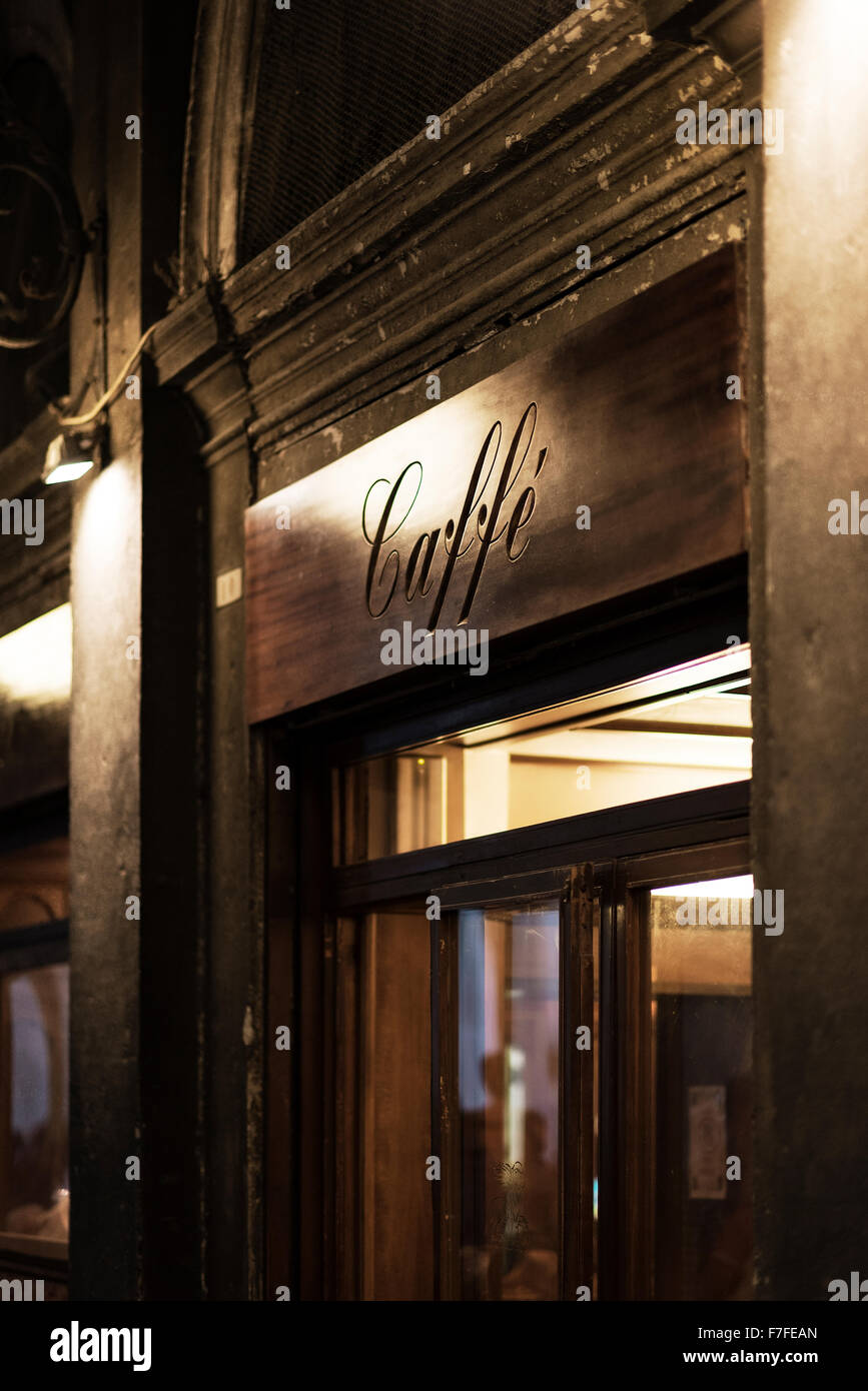 Florian Cafe, Piazza San Marco, San Marco, Venezia, Italia e Europa Foto Stock