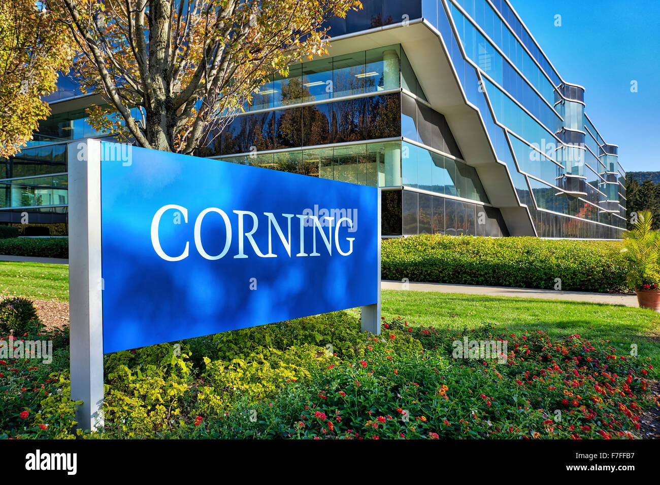 Corning Inc. Sede centrale, Steuben County, New York, Stati Uniti d'America Foto Stock