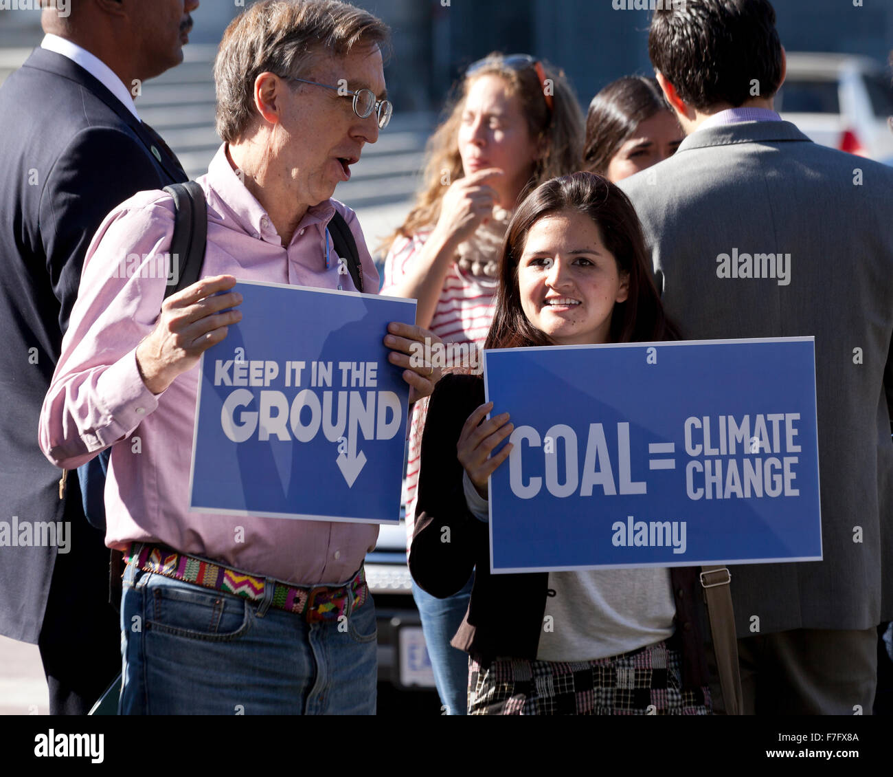 Gli attivisti del clima a "conservare in terra " rally - Washington DC, Stati Uniti d'America Foto Stock