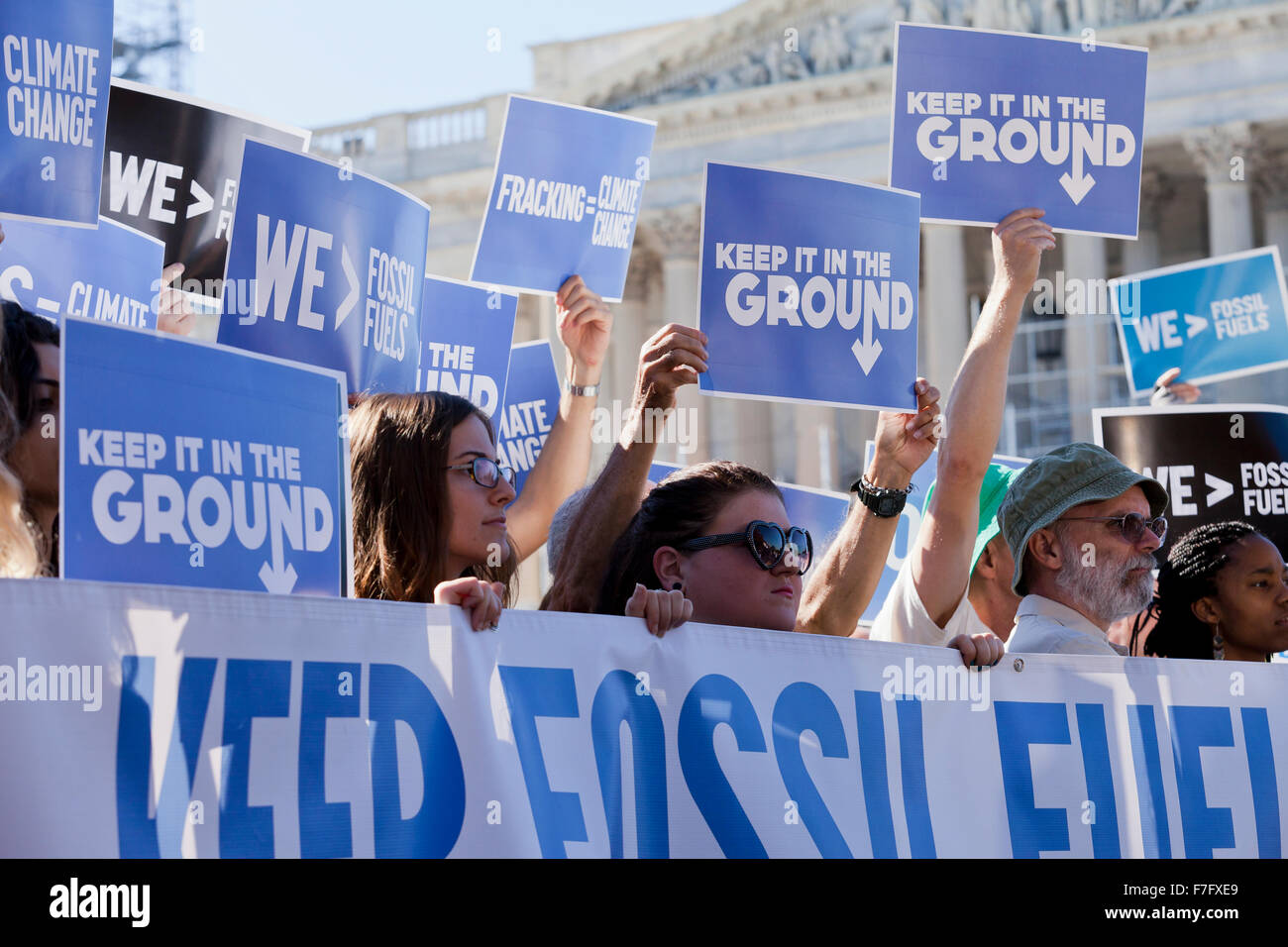 Gli attivisti del clima a "conservare in terra " rally - Washington DC, Stati Uniti d'America Foto Stock
