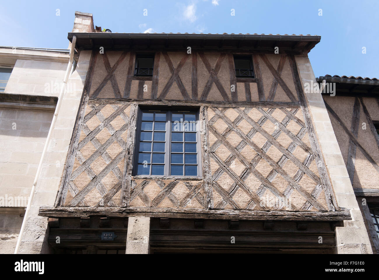 Vecchio graticcio house di Poitiers, Vienne, in Francia, in Europa Foto Stock