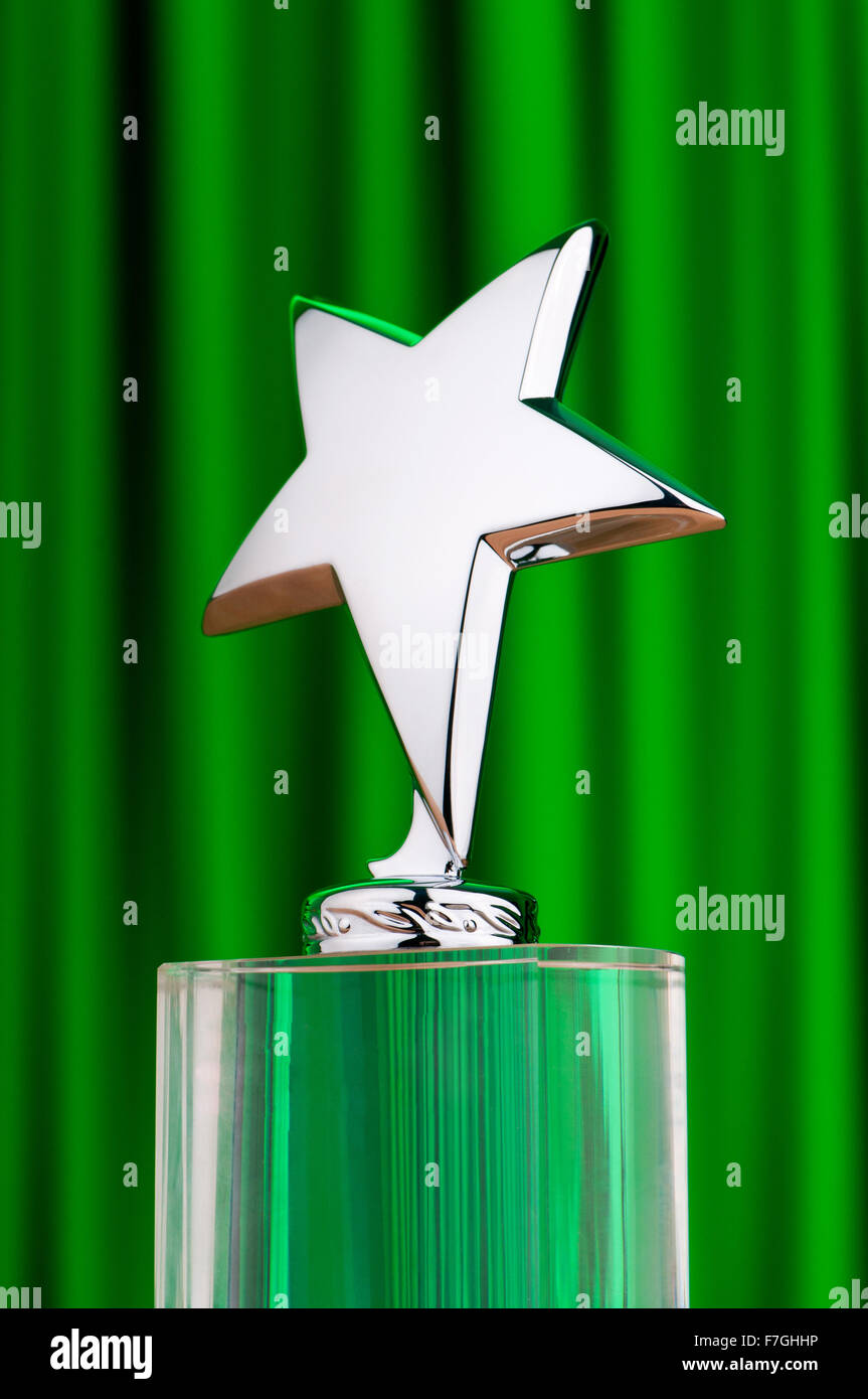 Star Award contro lo sfondo a tendina Foto Stock
