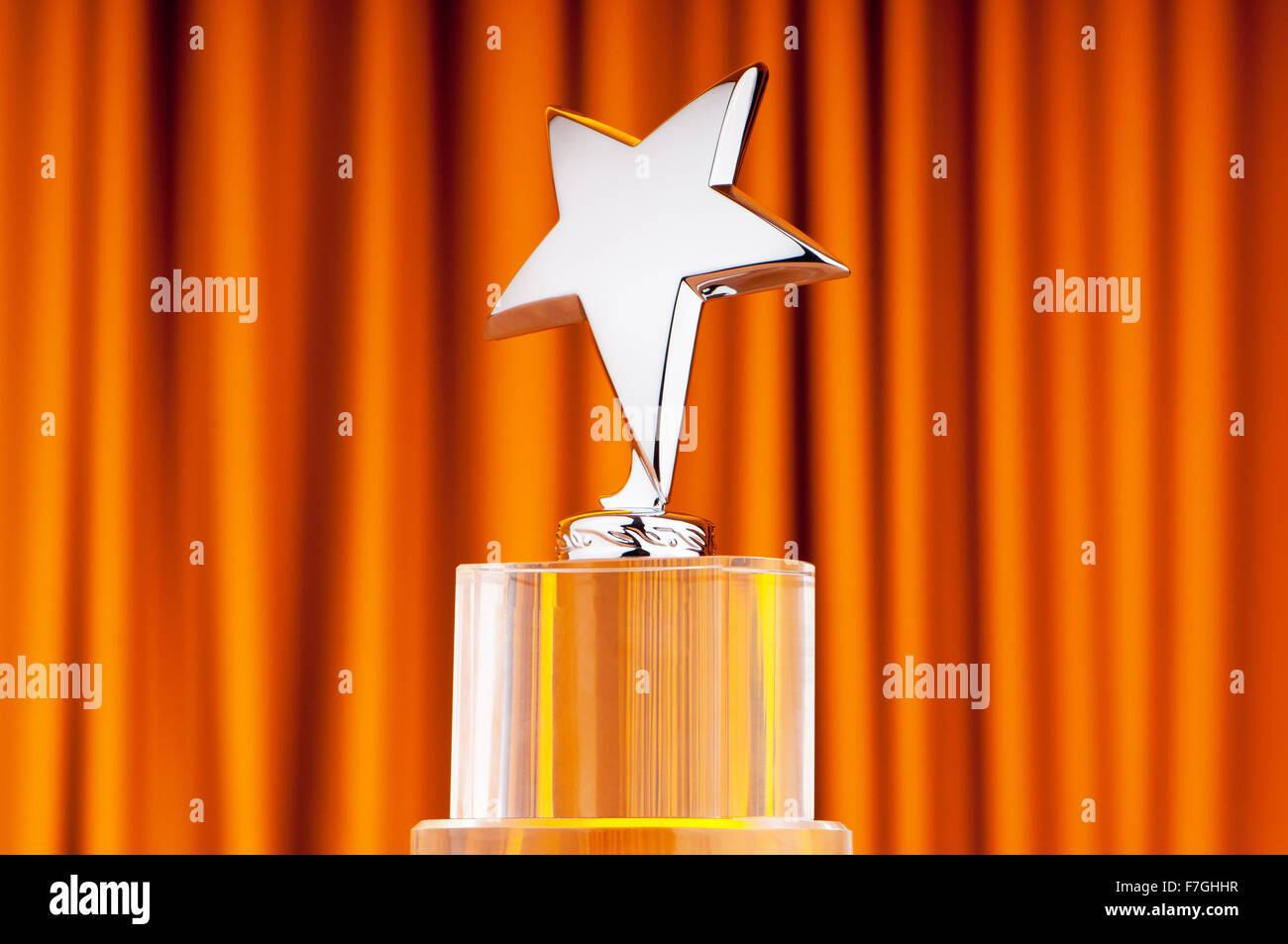 Star Award contro lo sfondo a tendina Foto Stock