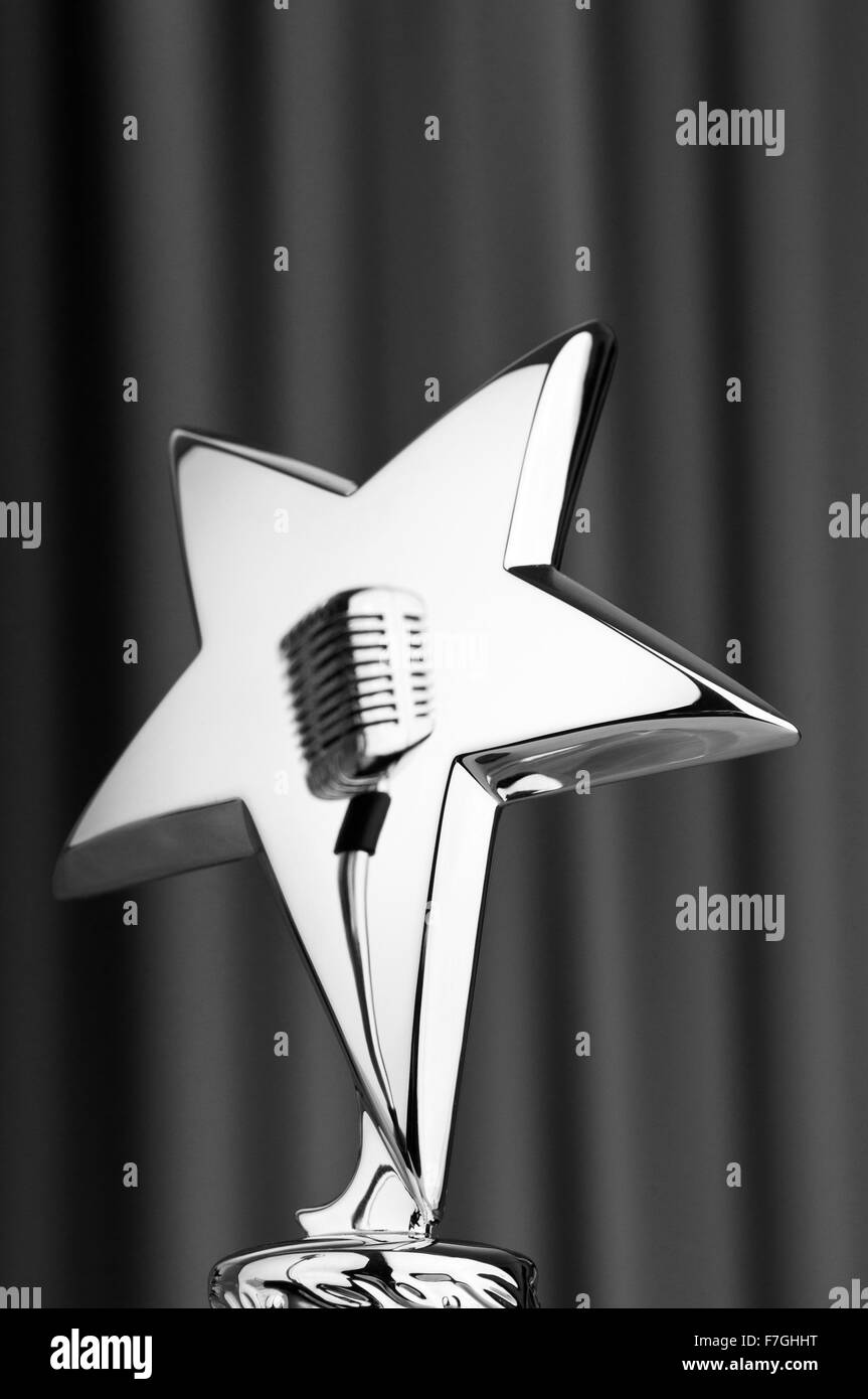 Star Award contro lo sfondo a tendina Foto Stock