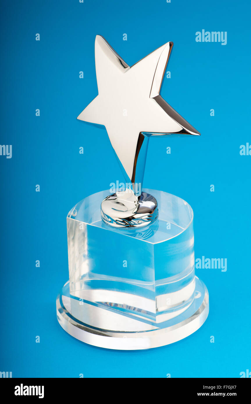 Star Award contro lo sfondo a tendina Foto Stock