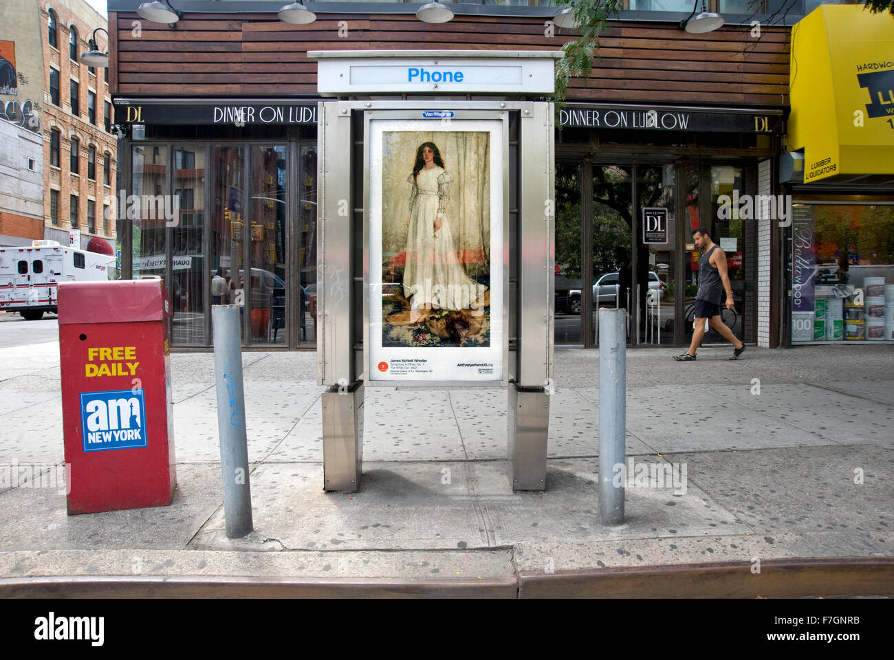 James McNeil Whistler dipinto sulla pubblicità esterna pannello per arte progetto ovunque in New York Foto Stock