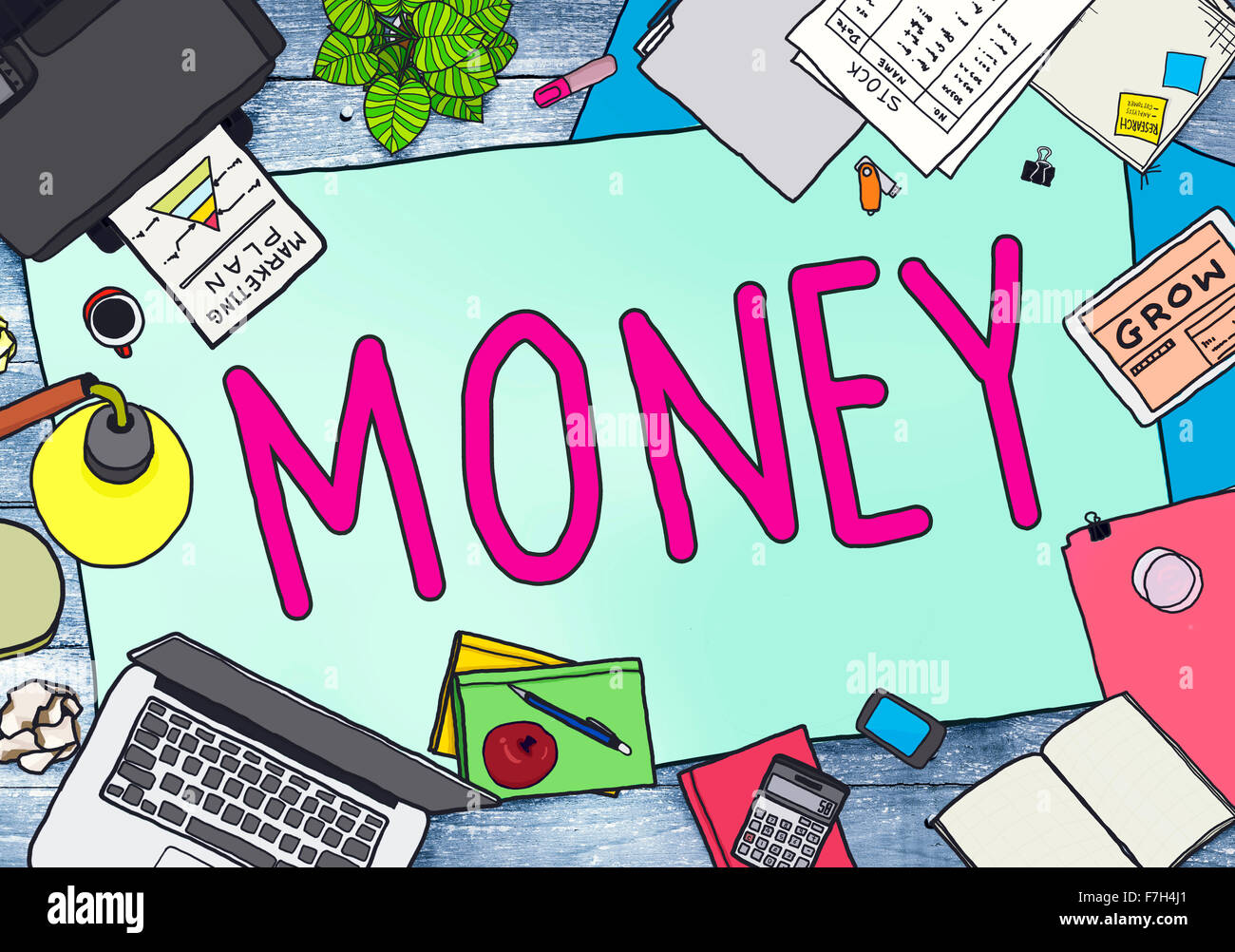 Denaro economia finanza Inevstment Concetto di pagamento Foto Stock
