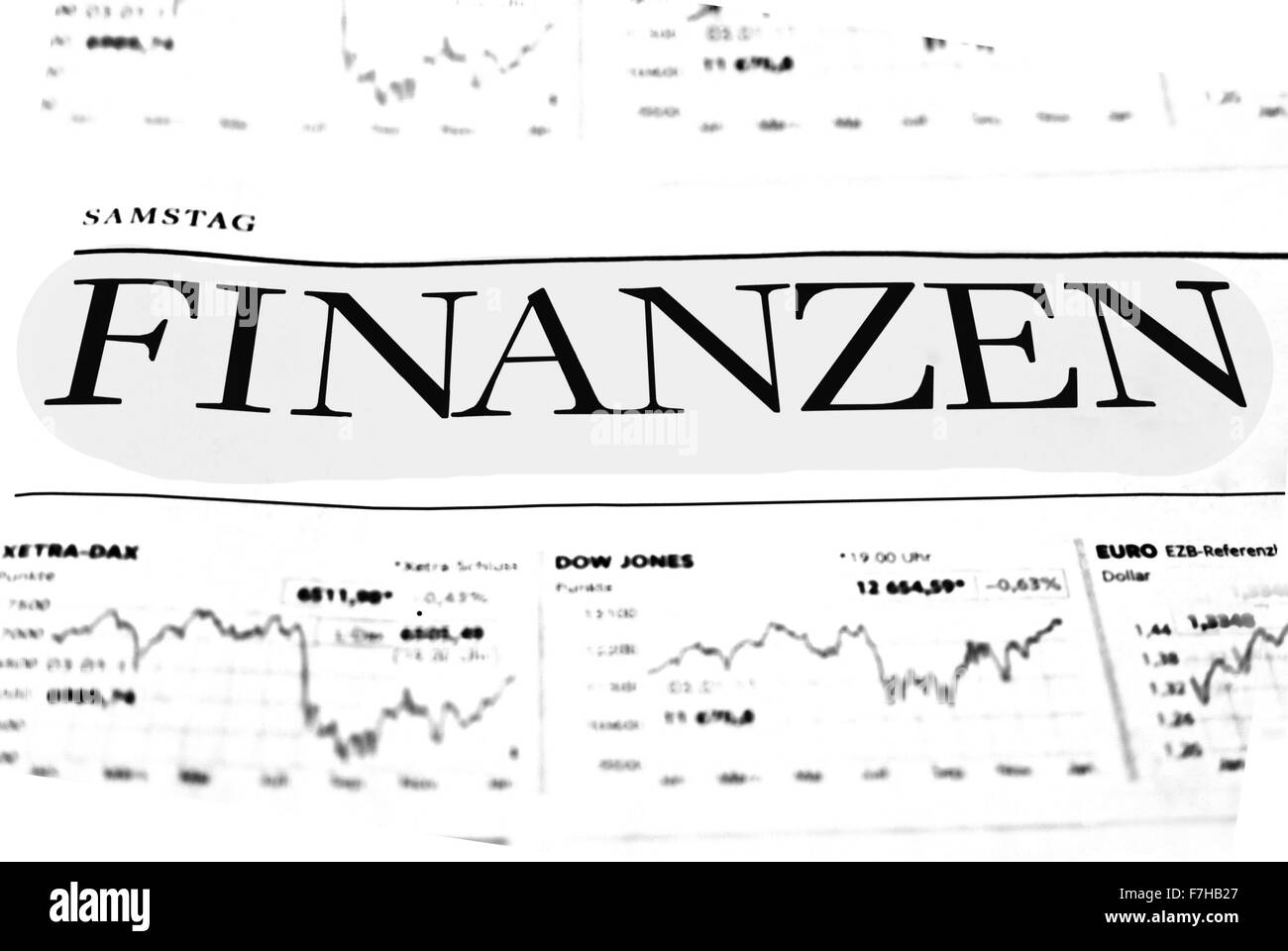 Finanziare il concetto di dati Foto Stock