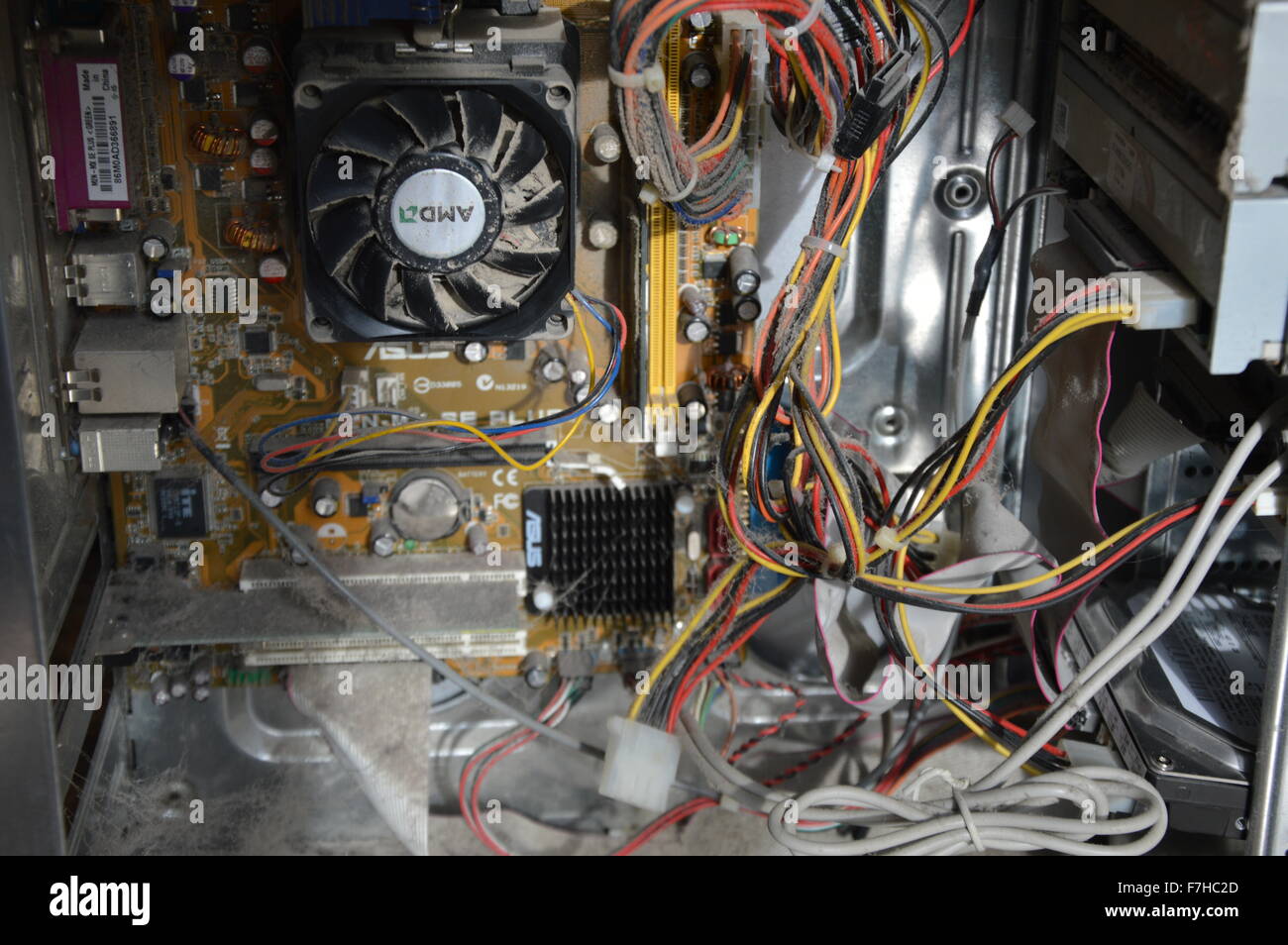 Un vecchio Dirty PC Personal Computer Foto Stock