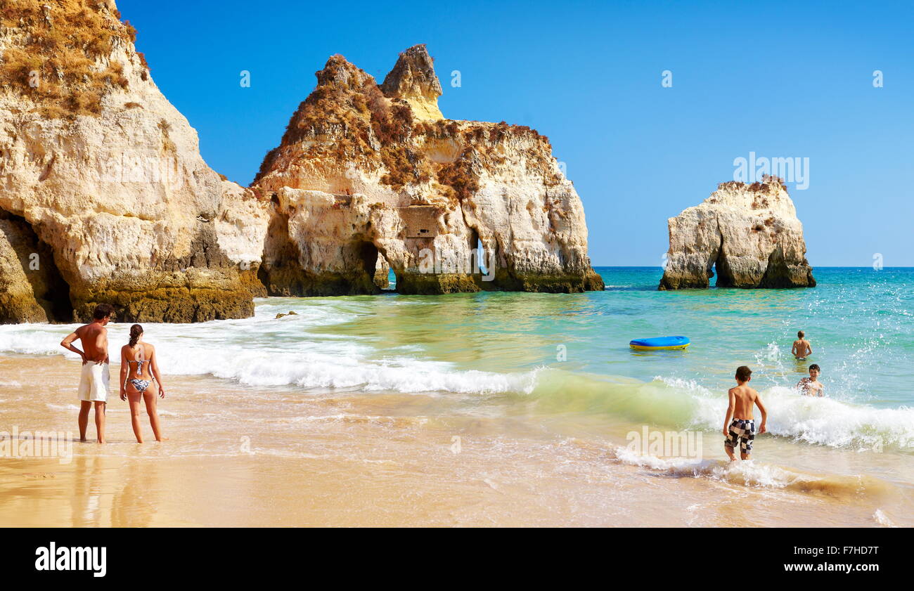 Prainha Beach vicino a Alvor, Algarve, PORTOGALLO Foto Stock