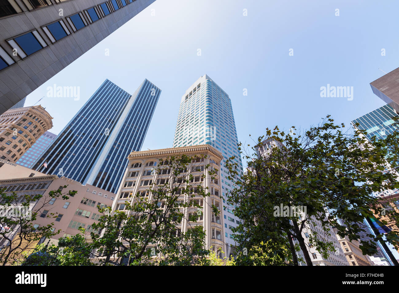 I grattacieli di San Francisco, California, Stati Uniti d'America, America del Nord Foto Stock